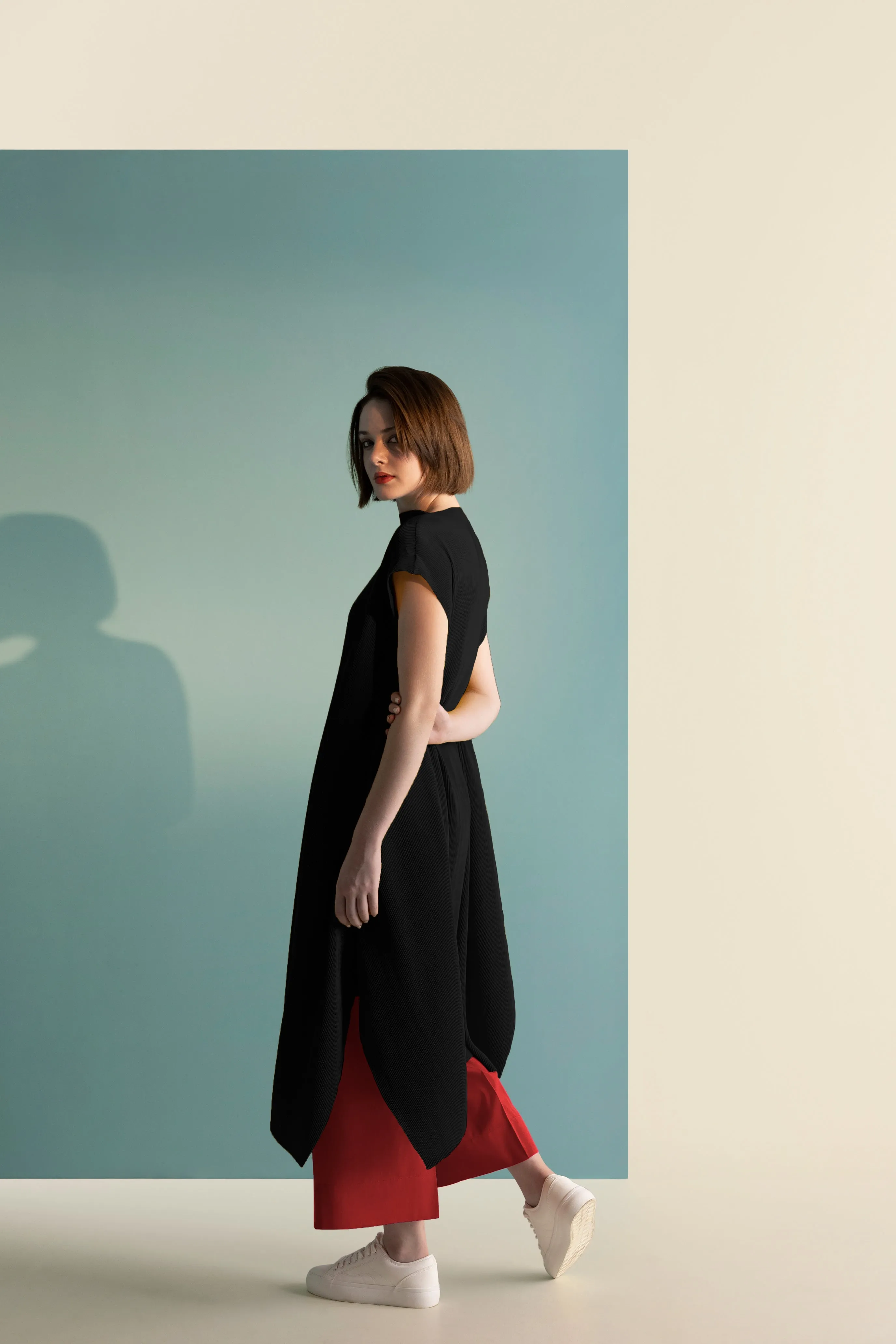 Pleated Kurta Dress