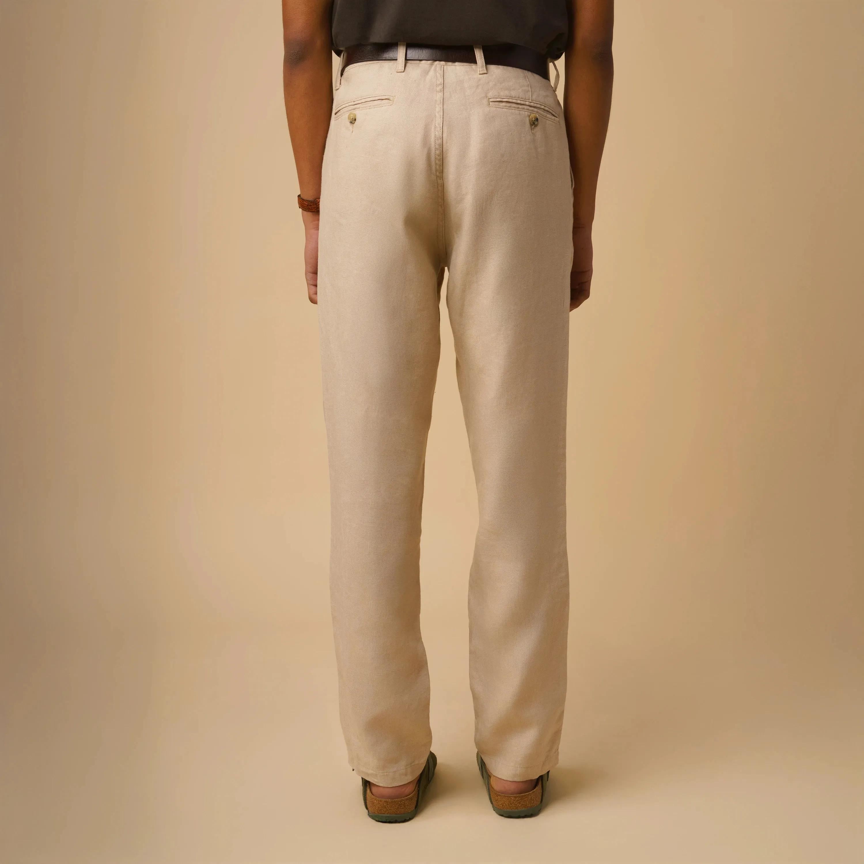 PLEATED LINEN TROUSERS