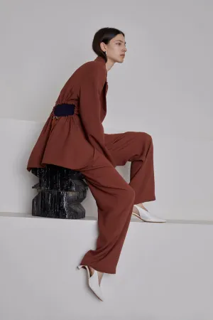 Pleated Trouser - Clay