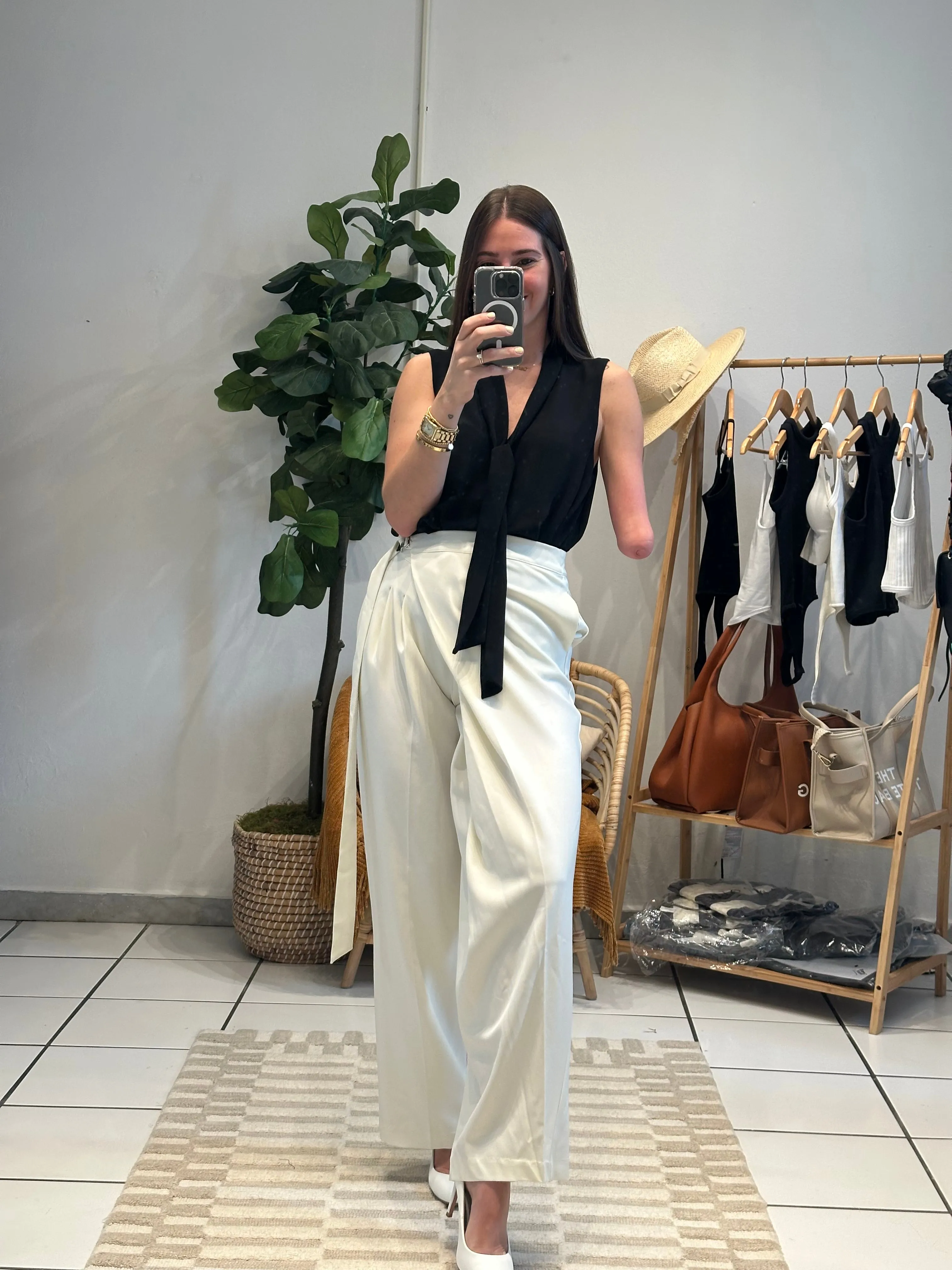 PLEATED TROUSERS - IVORY