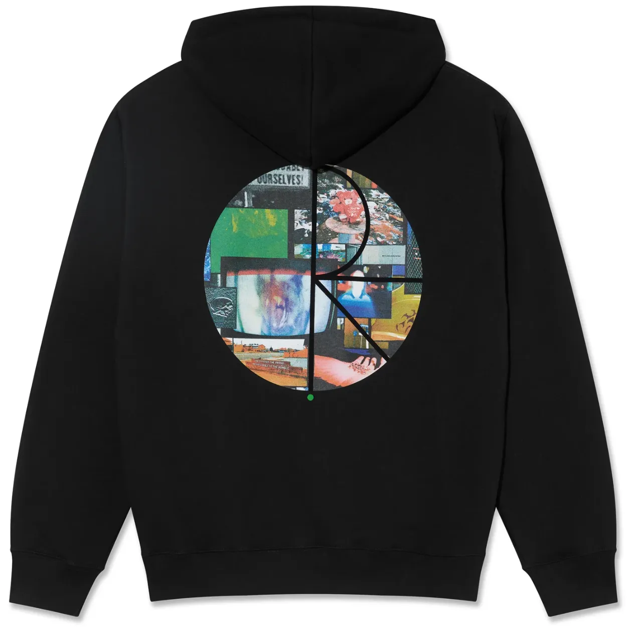 Polar Skate Co Dave Fill Logo Ourselves Collage Hoodie | Black