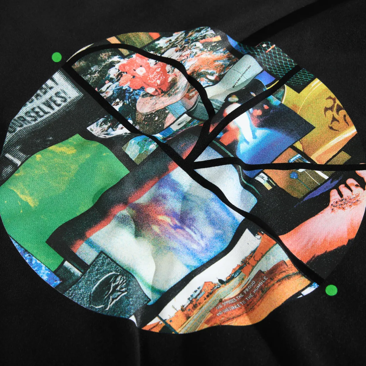 Polar Skate Co Dave Fill Logo Ourselves Collage Hoodie | Black