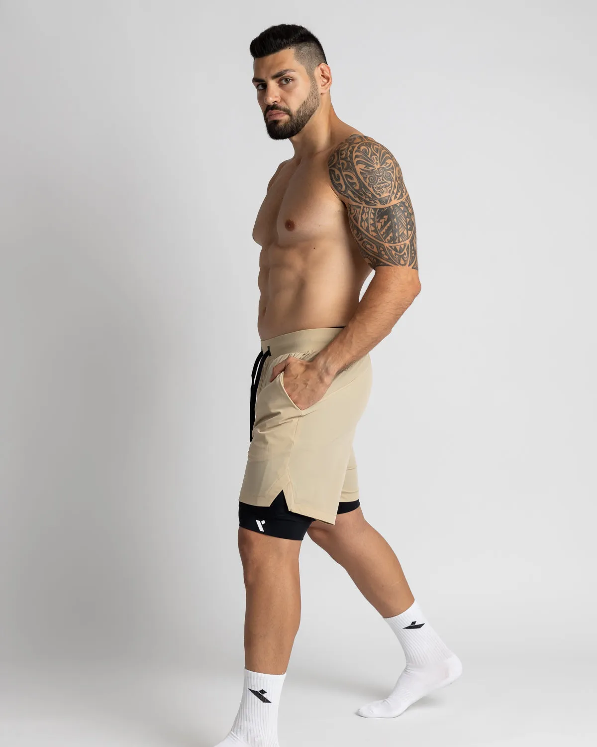 Power 2-in-1 Shorts - Beige