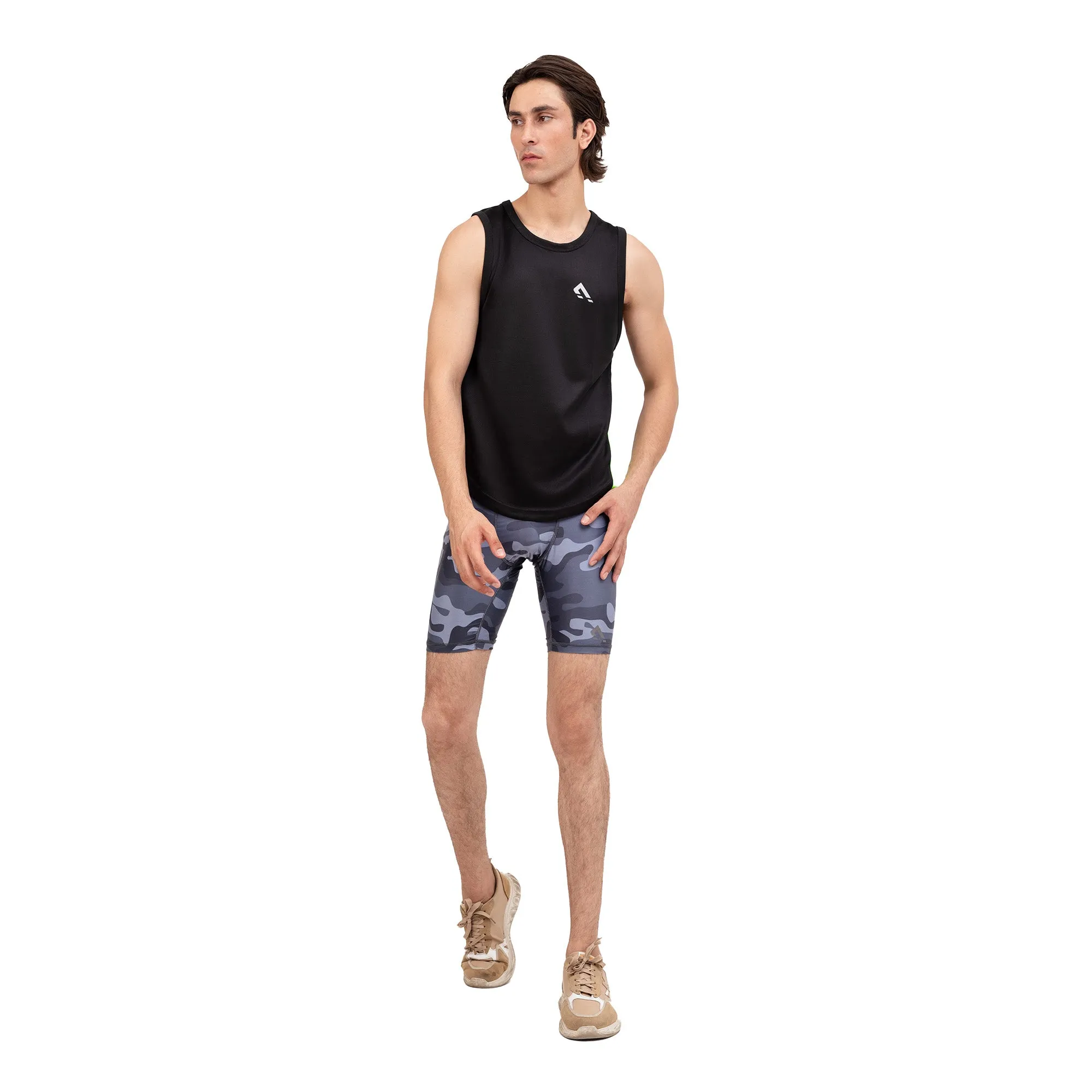 Prime Compression Shorts - Camo Grey