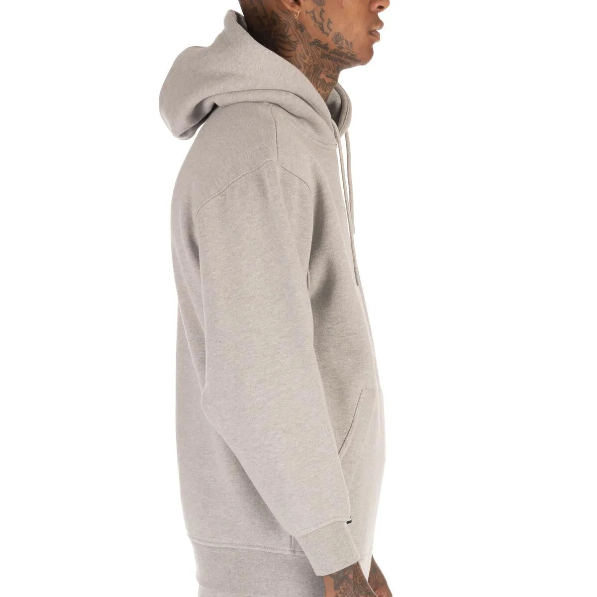 Pro Club Men's Heavyweight Silicone Patch Pullover Hoodie - Gray