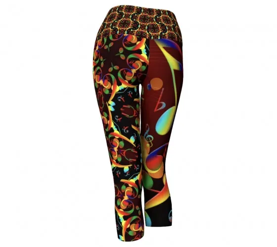 Quarternote - Music Yoga Capris