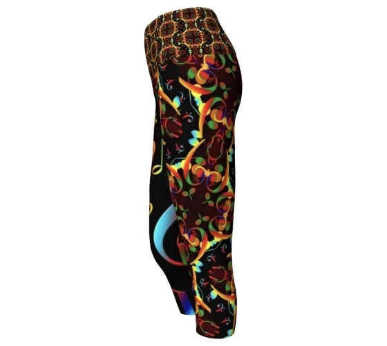 Quarternote - Music Yoga Capris