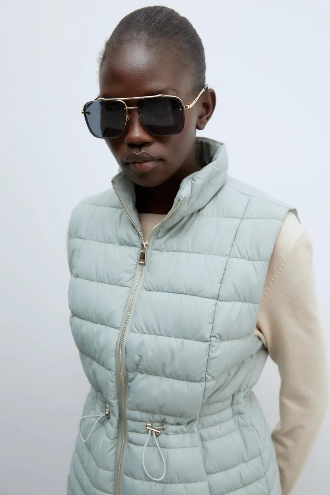 Quilted gilet - Green Light