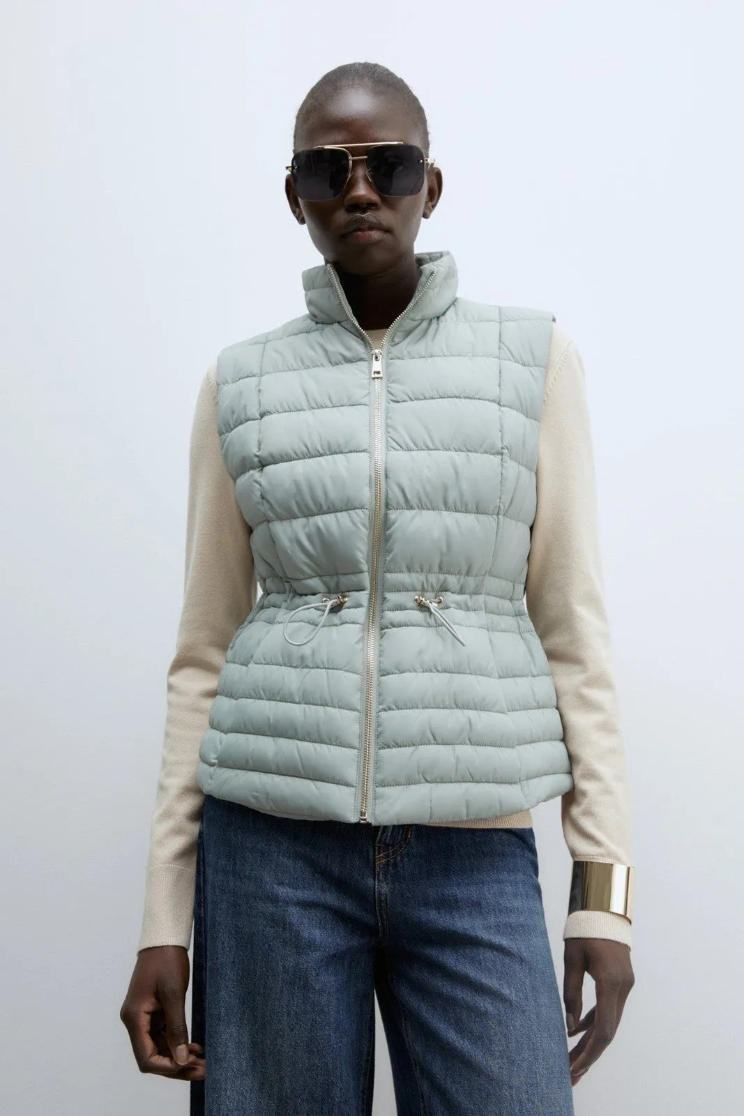 Quilted gilet - Green Light