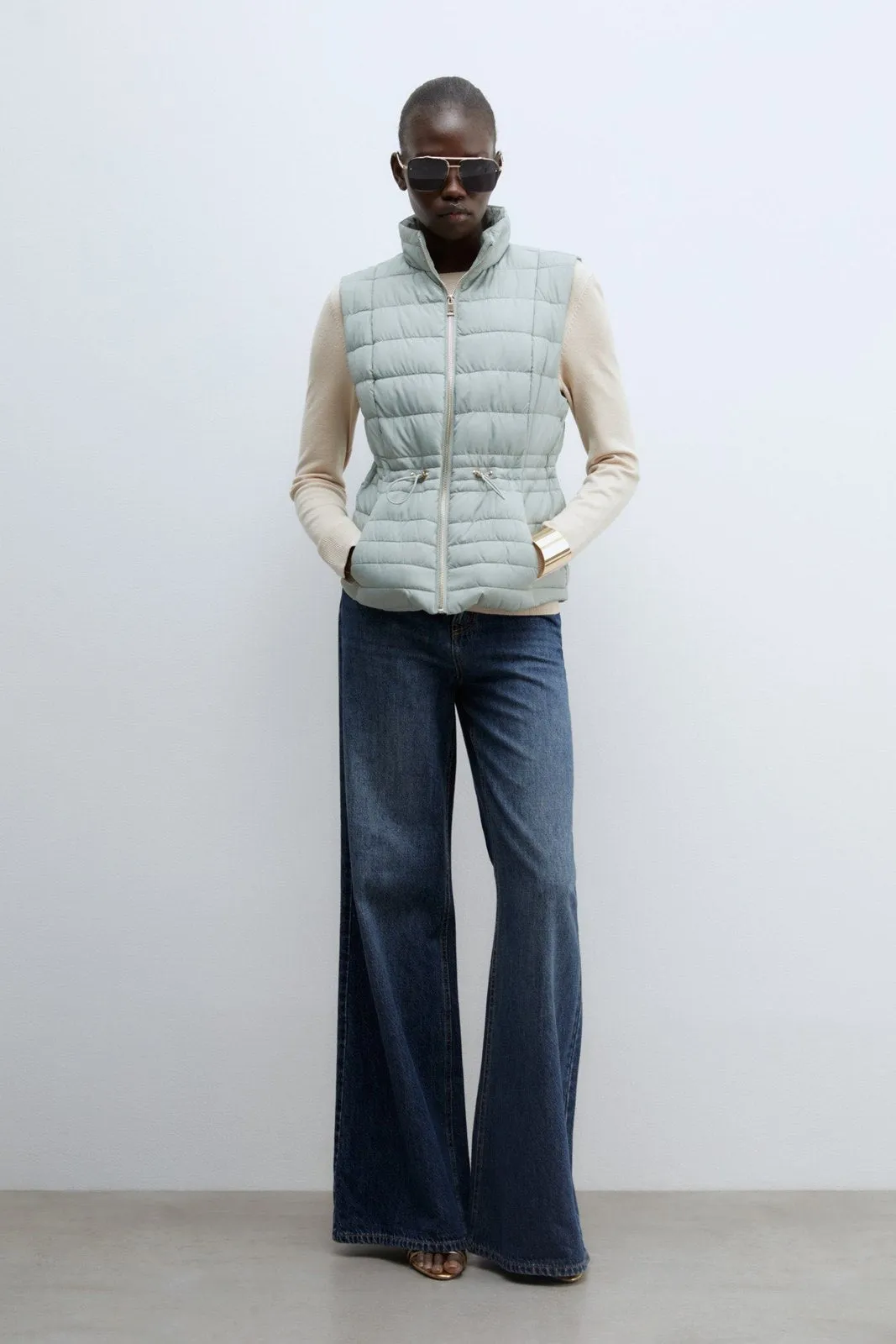 Quilted gilet - Green Light