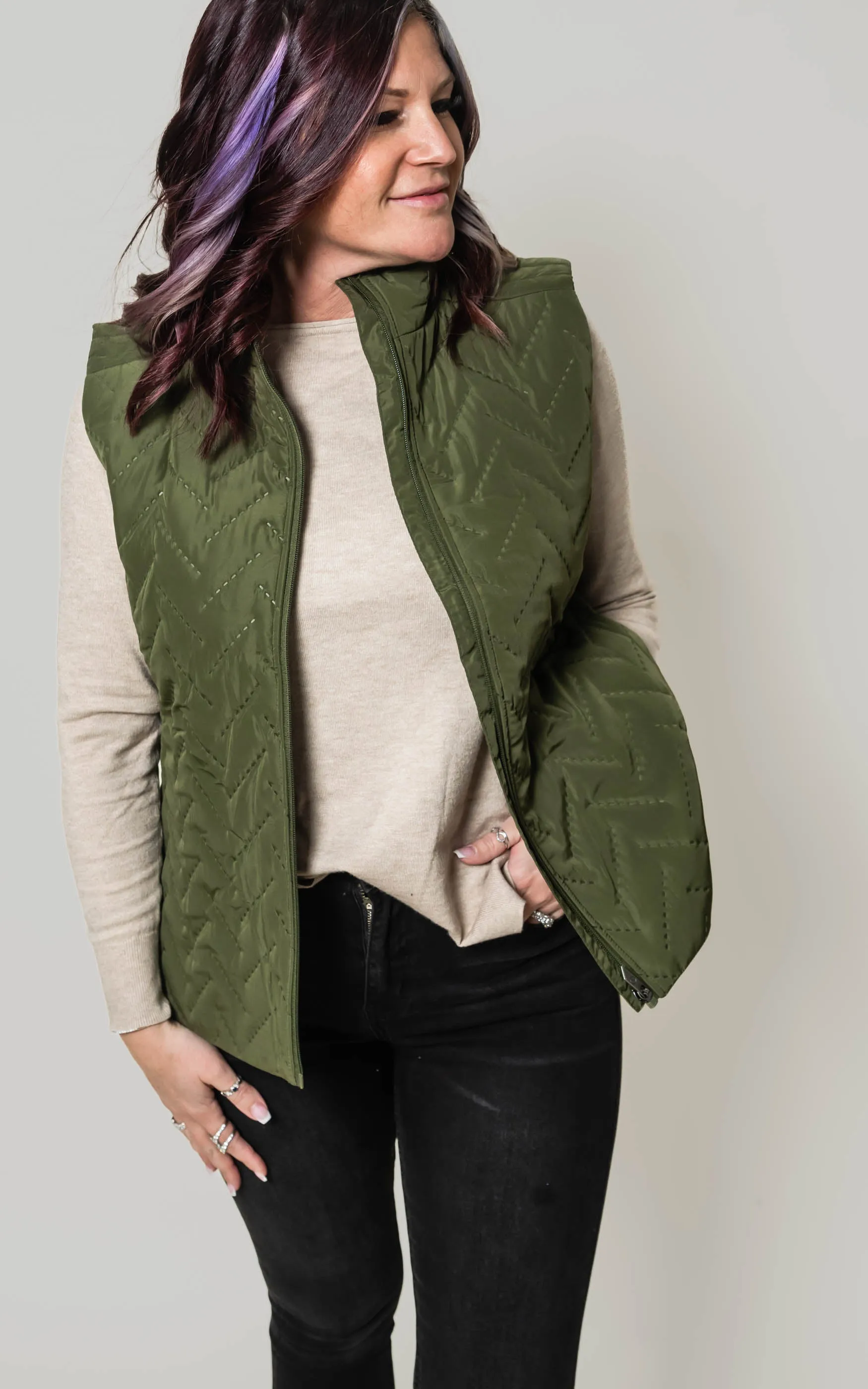 Quilted Vest Repreve Eco Vest** - Final Sale