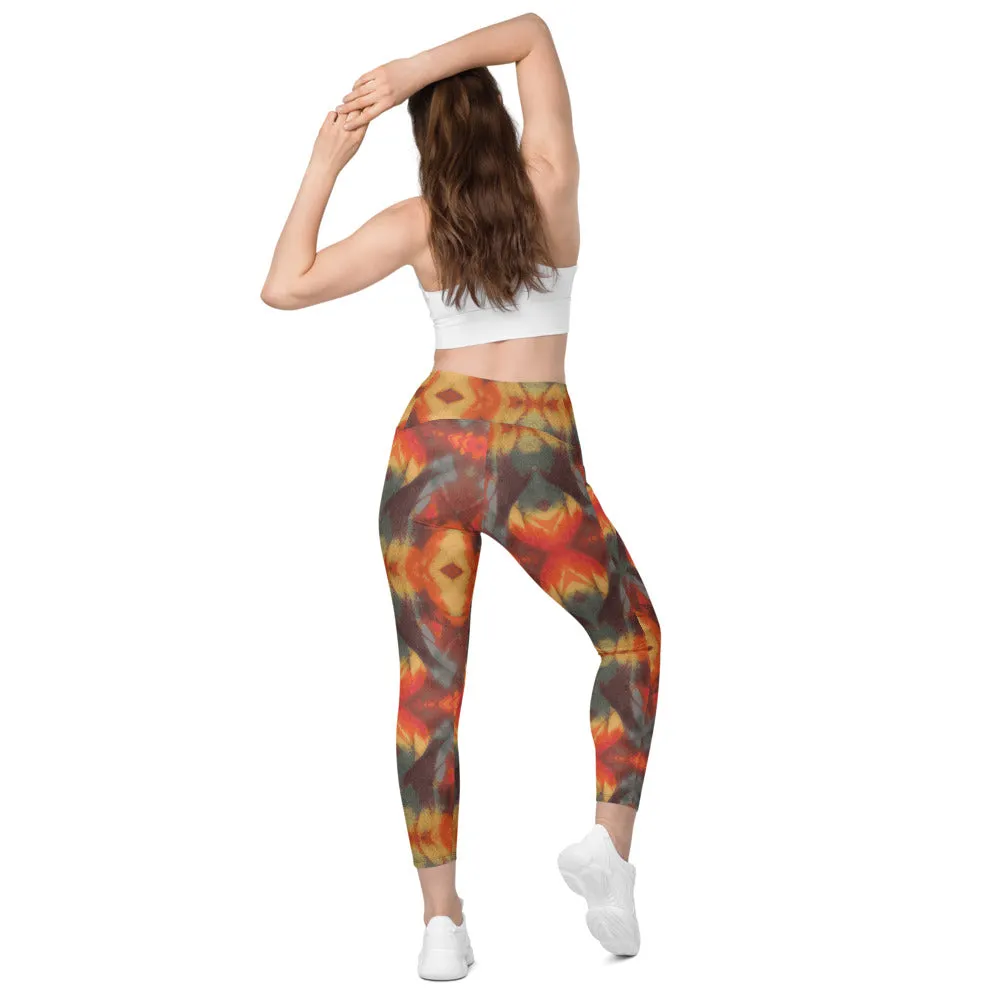 Rainbow Mountain Yoga Leggings with Pockets