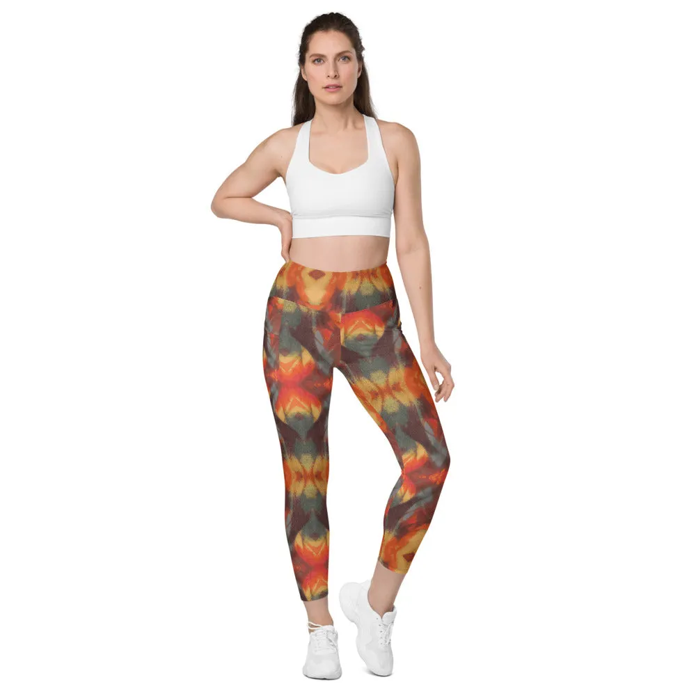 Rainbow Mountain Yoga Leggings with Pockets
