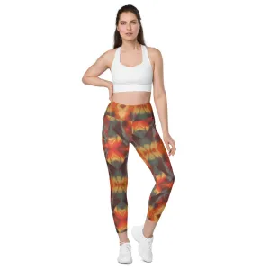 Rainbow Mountain Yoga Leggings with Pockets