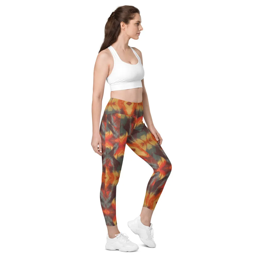 Rainbow Mountain Yoga Leggings with Pockets