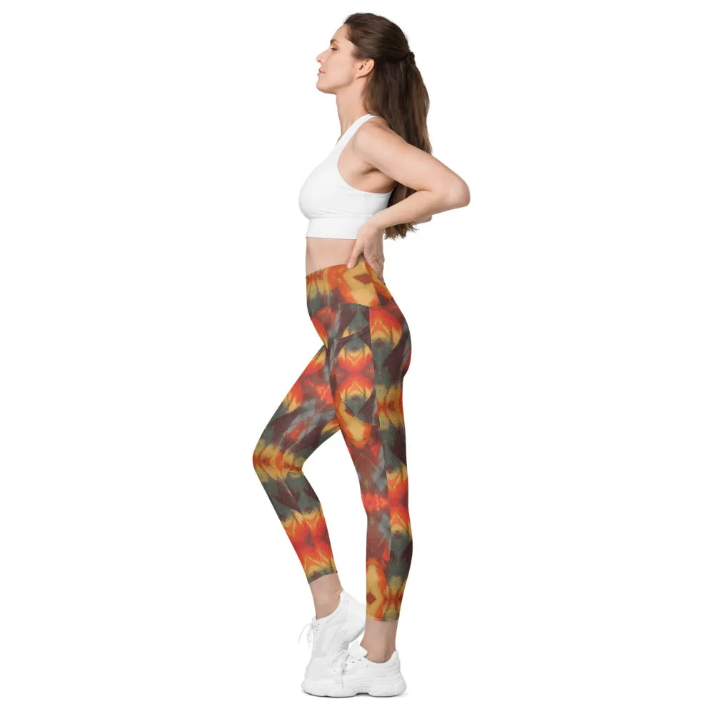 Rainbow Mountain Yoga Leggings with Pockets