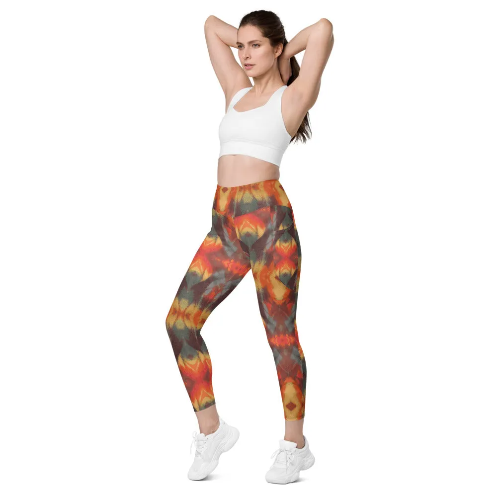 Rainbow Mountain Yoga Leggings with Pockets