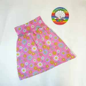 Ready To Ship 9-10Y Pink Floral Skirt