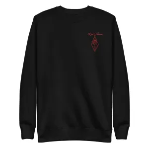 Red Embroidered Rose Blossom Logo | Unisex Pullover