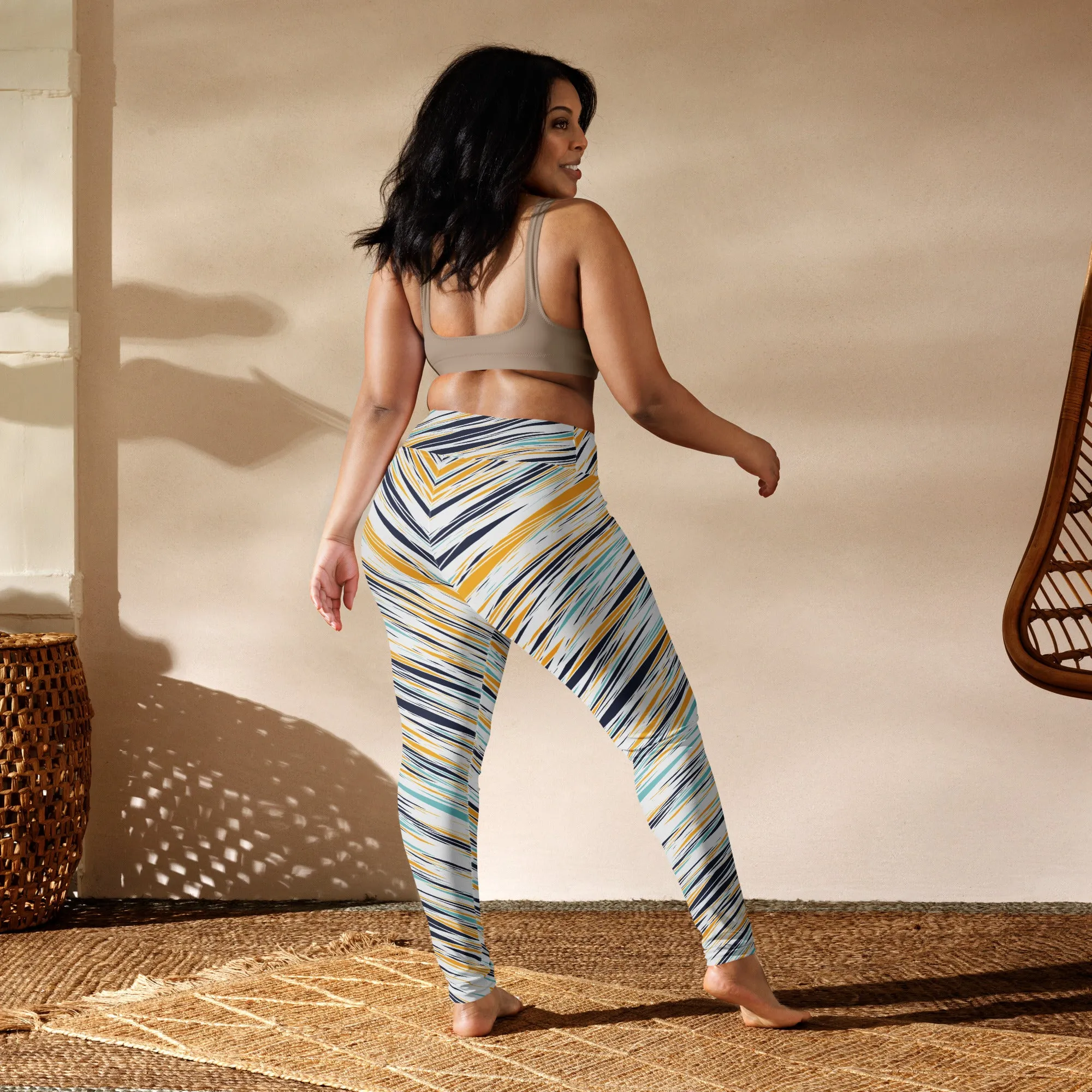 Retro Flash Pattern Yoga Leggings