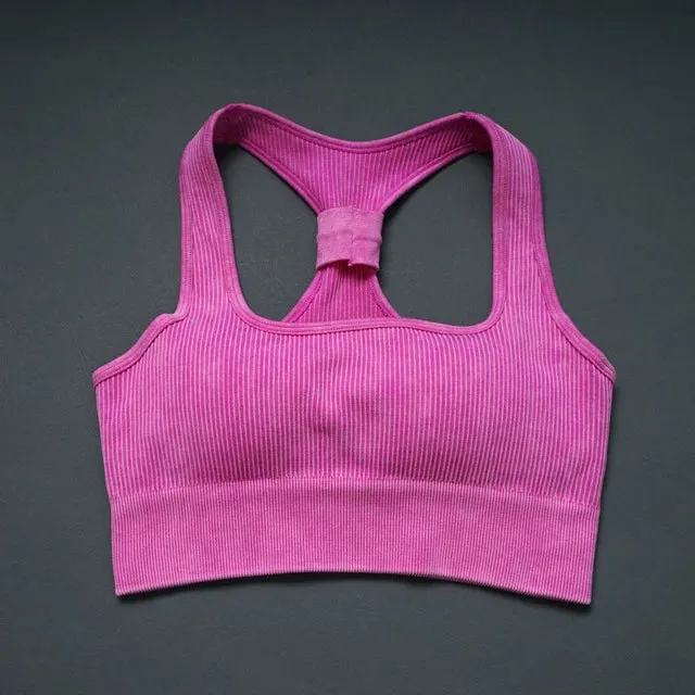 Retro Seamless Yoga Set for Women - Half Zipper Crop Top and Ribbed High Waist Leggings Shorts