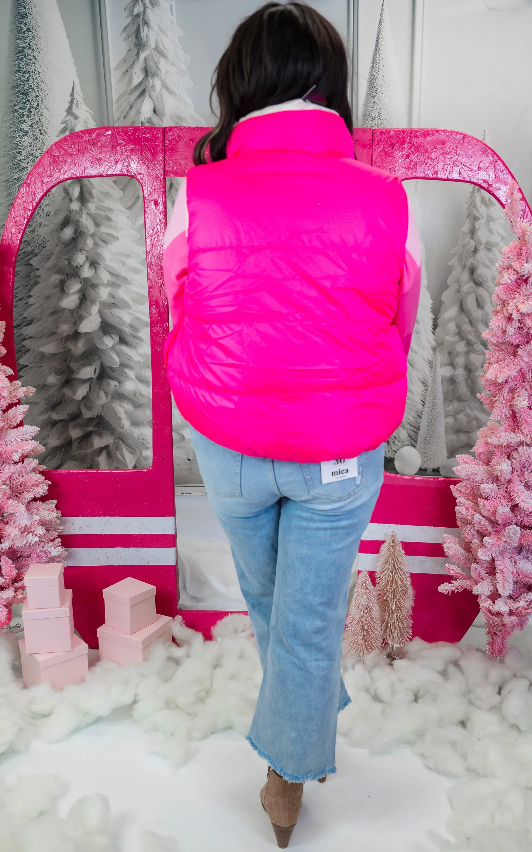 Reversible Puffer Zippered Vest - Final Sale**