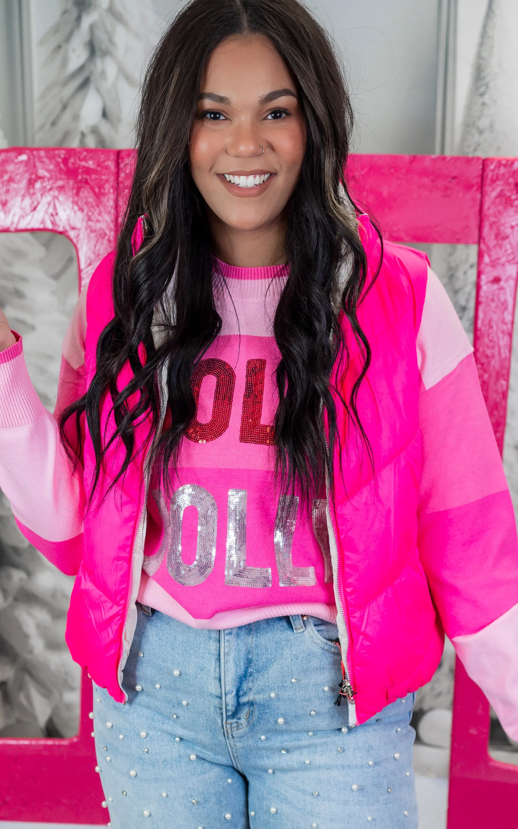 Reversible Puffer Zippered Vest - Final Sale**