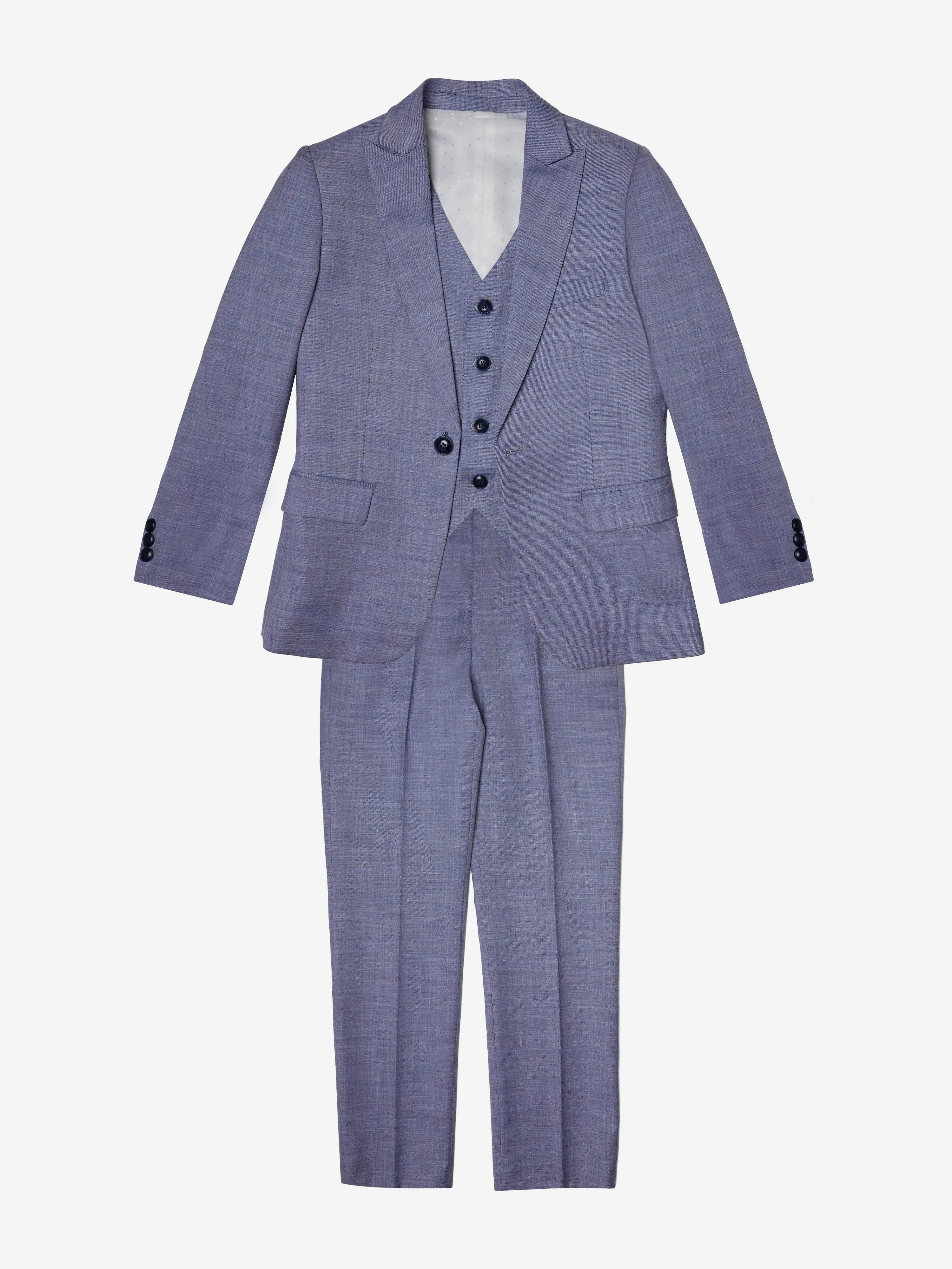 Romano Boys 3 Piece Suit in Blue