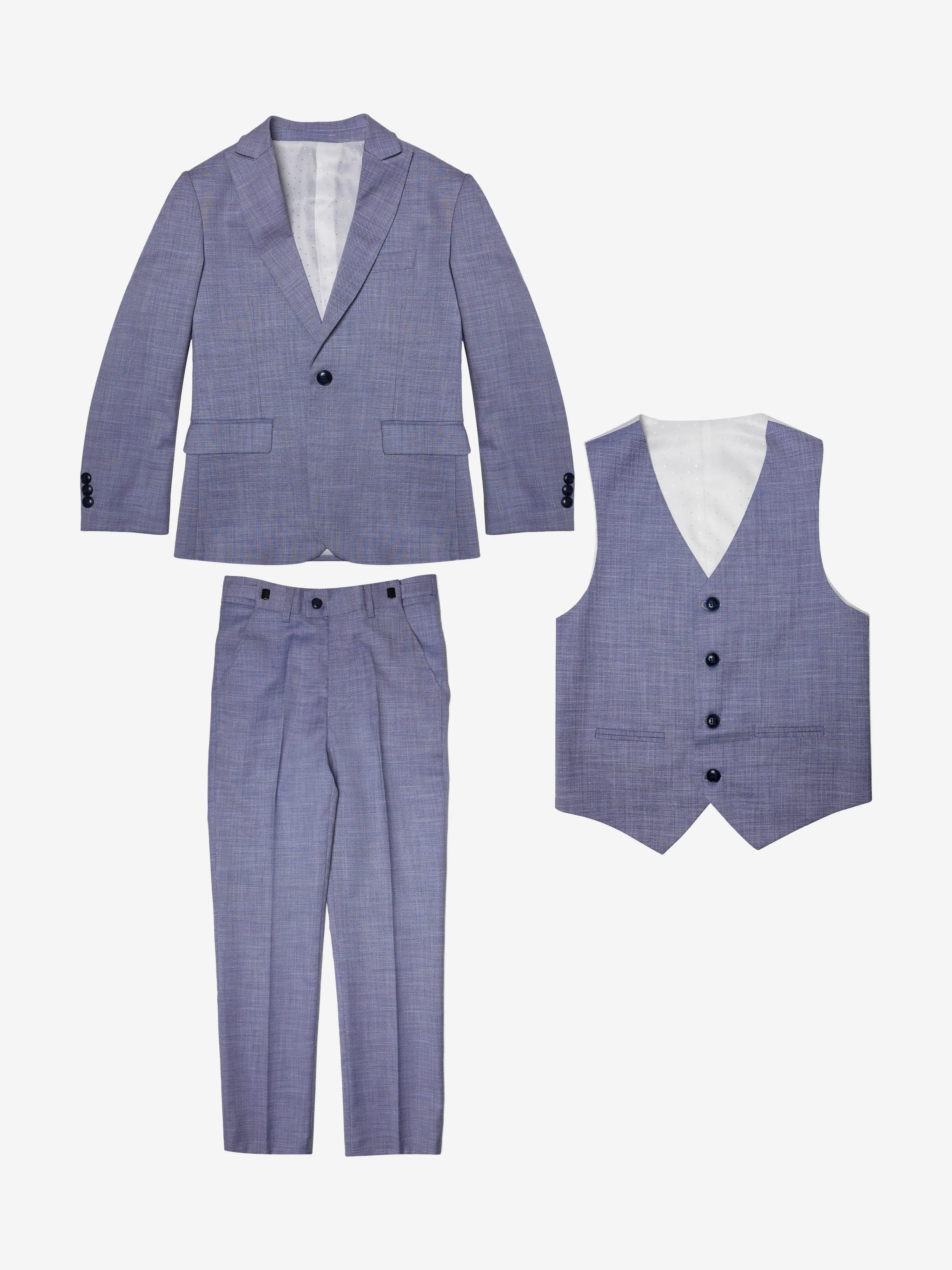 Romano Boys 3 Piece Suit in Blue