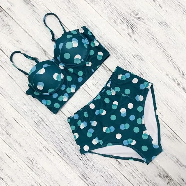 Rose High Waist Floral Bikini