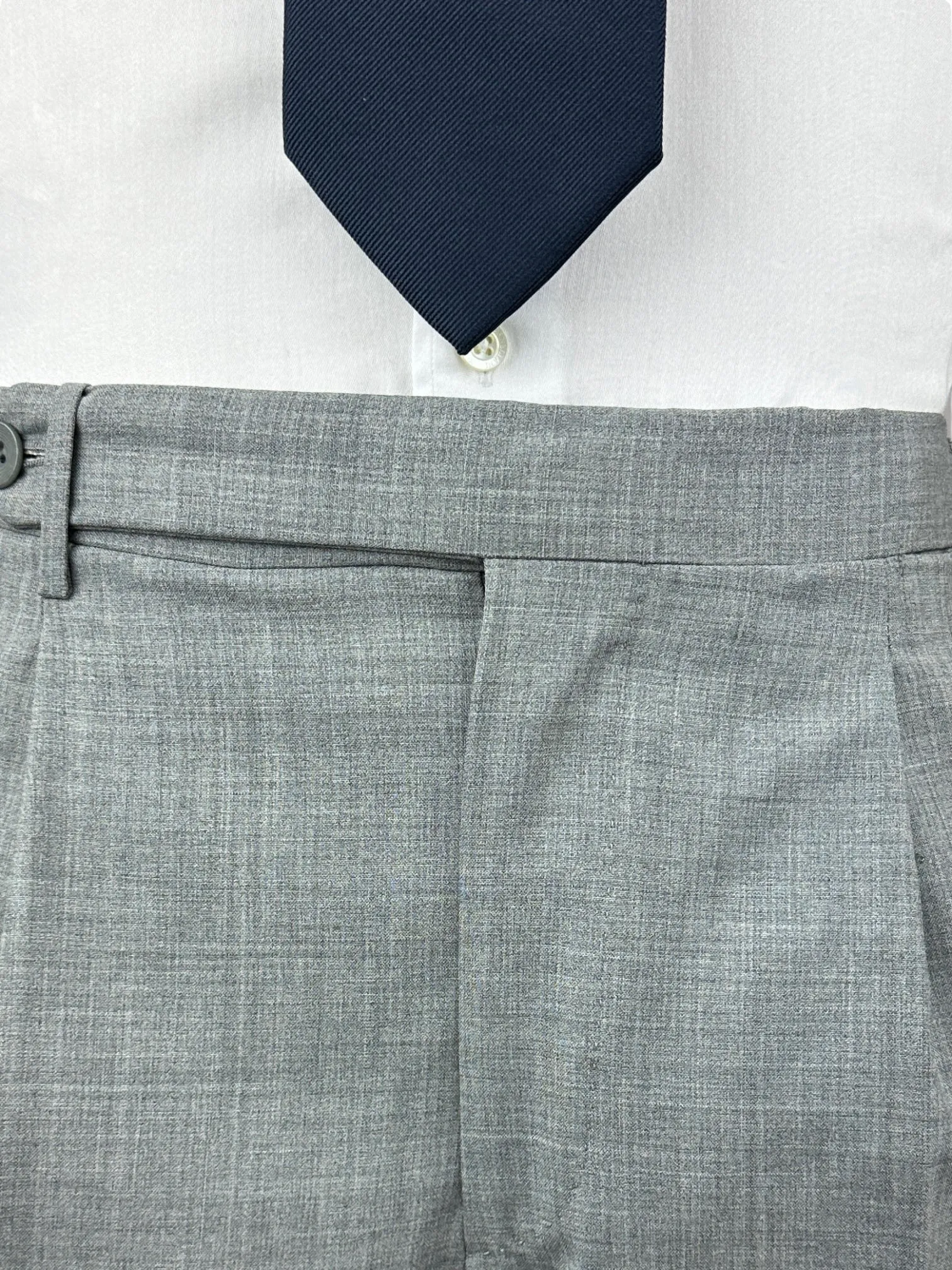 Rota Grey Double Pleated Trousers