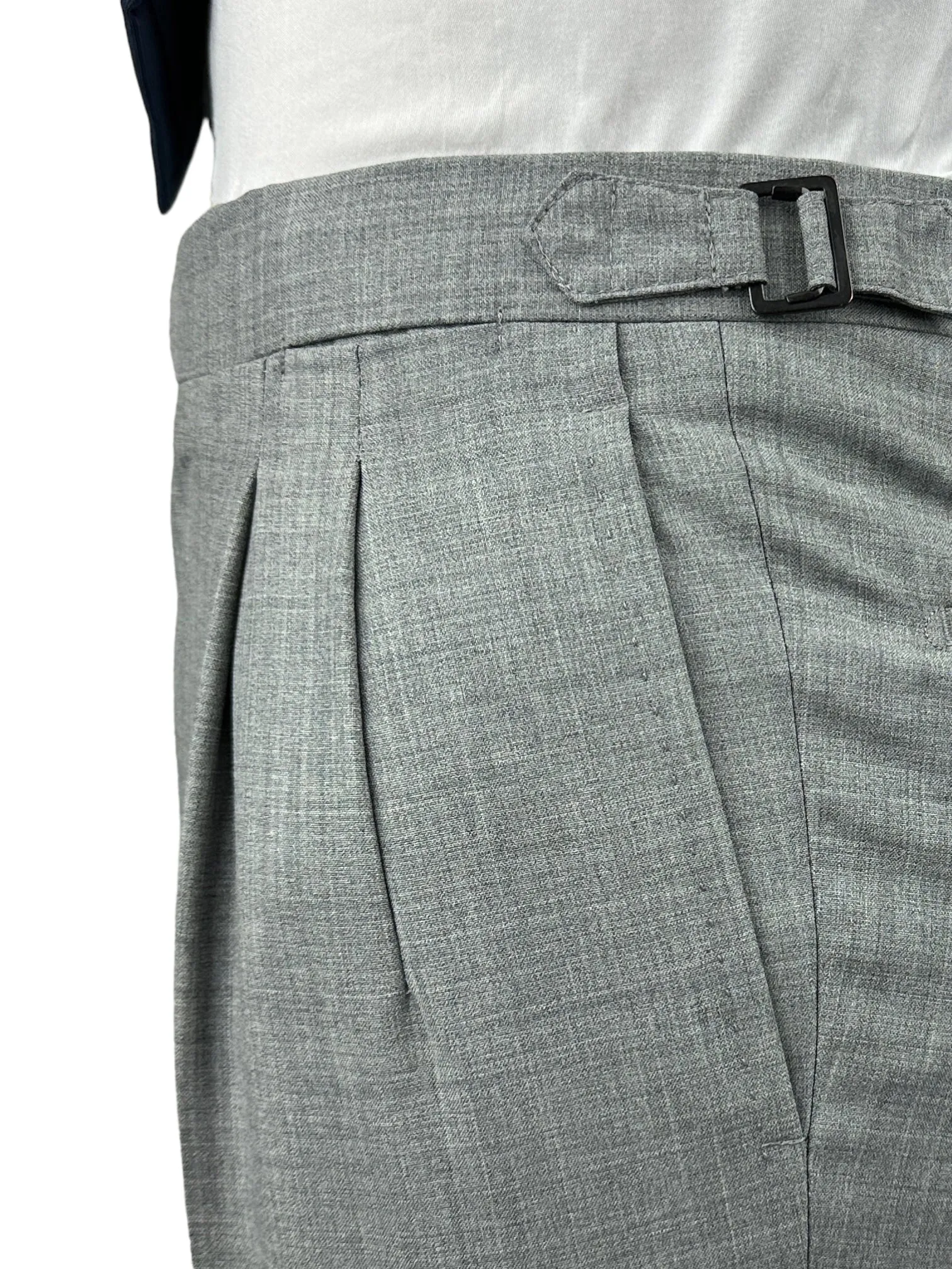 Rota Grey Double Pleated Trousers