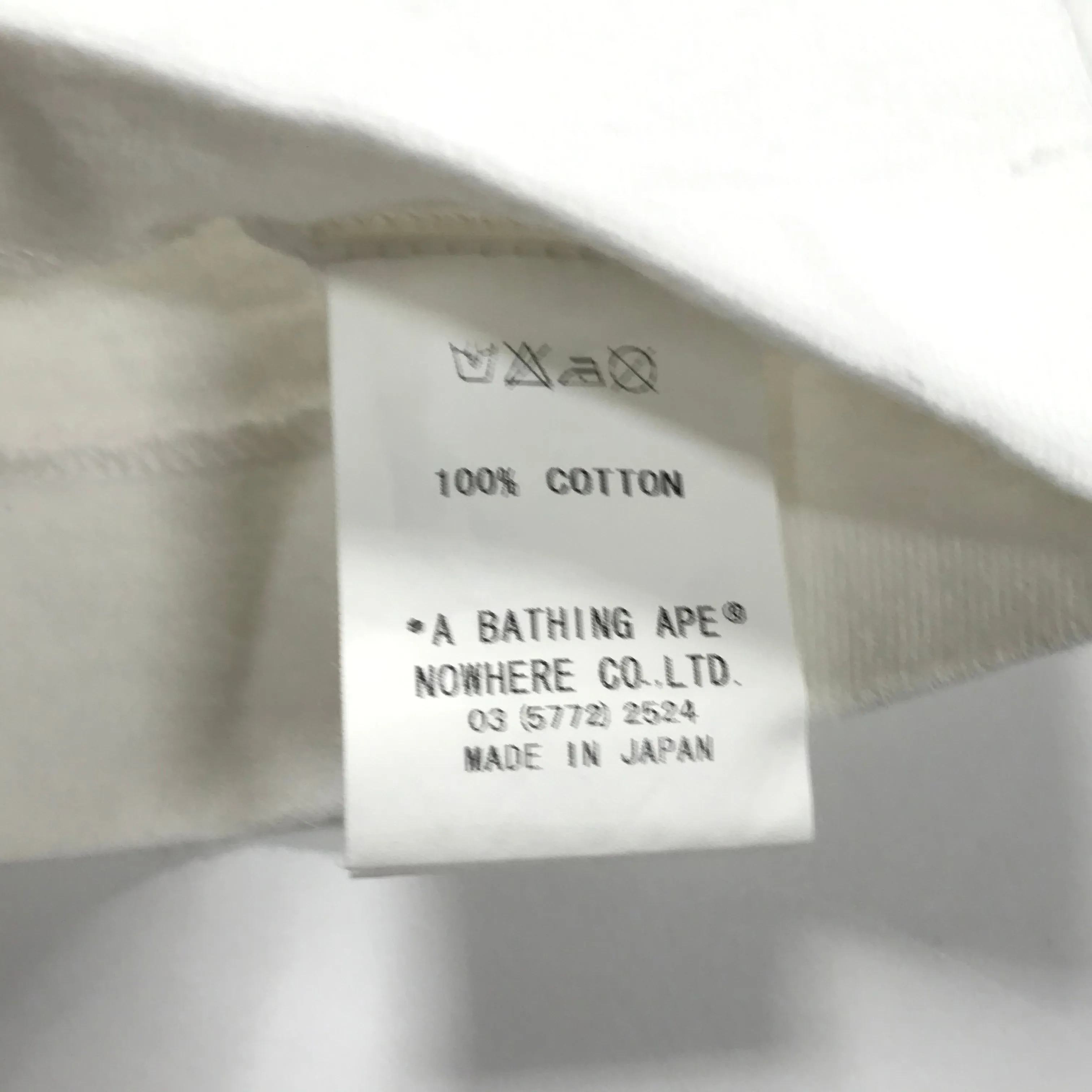 [S] A Bathing Ape Bape x Kaws Logo Ringer L/S Tee White