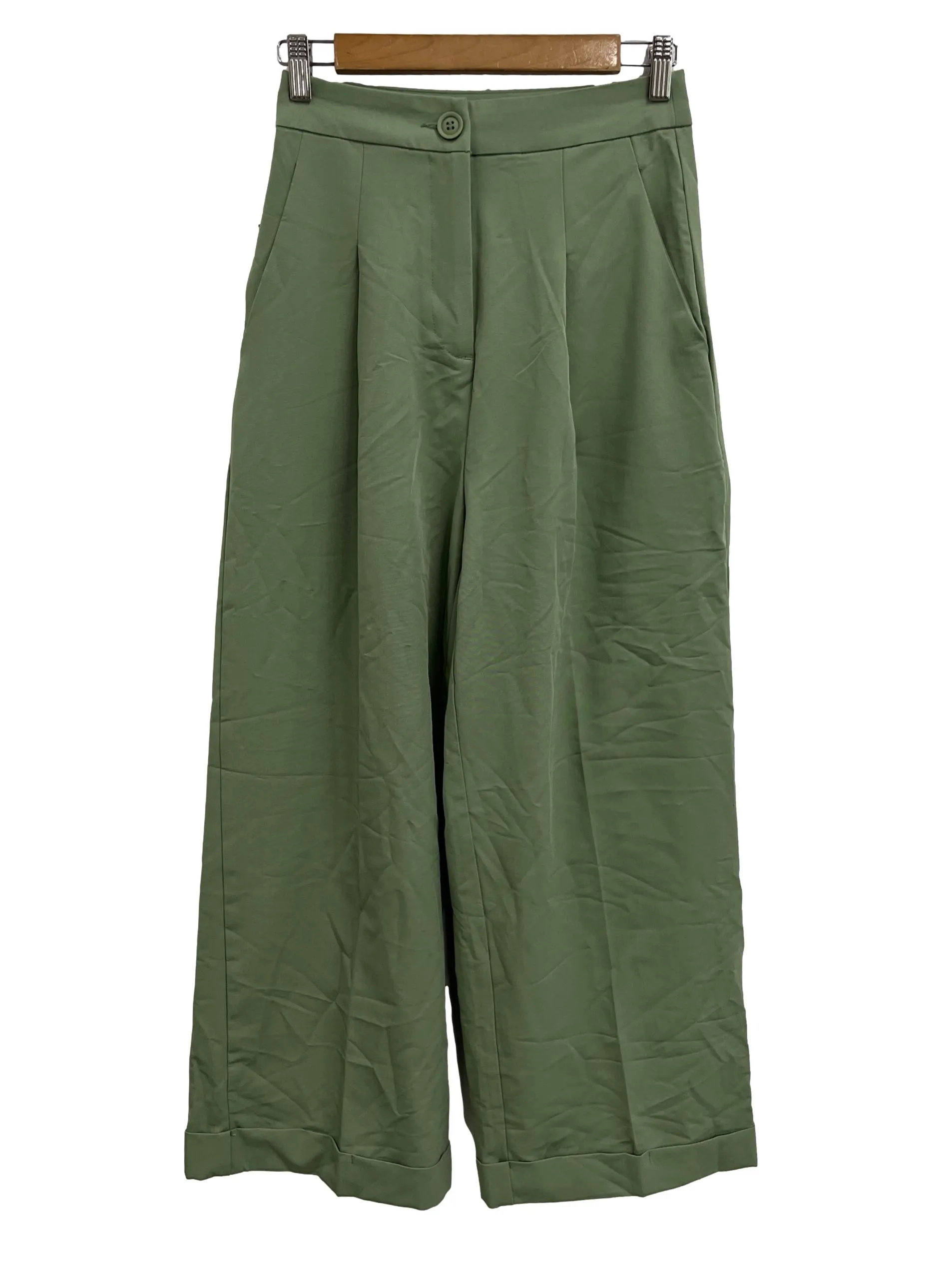 Sage Green Pleated Trousers