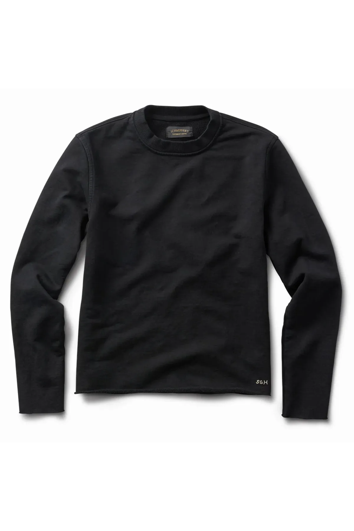 SCHAEFFER'S GARMENT HOTEL | RAW EDGE FRENCH TERRY CREW SWEATSHIRT