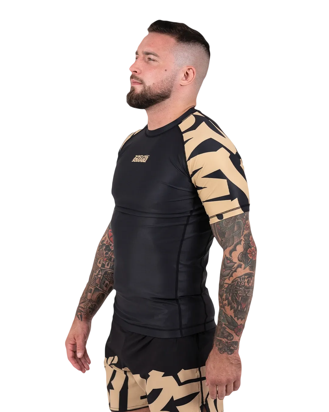 SCRAMBLE BAKA RASHGUARD Black/Gold