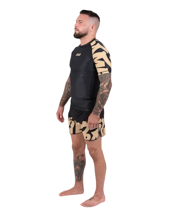 SCRAMBLE BAKA RASHGUARD Black/Gold