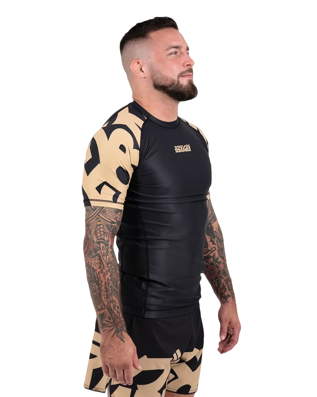 SCRAMBLE BAKA RASHGUARD Black/Gold