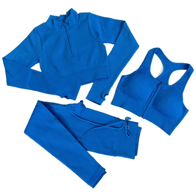 Seamless Yoga Set for Women - Workout Sportswear Gym Clothing (2/3/5PC)