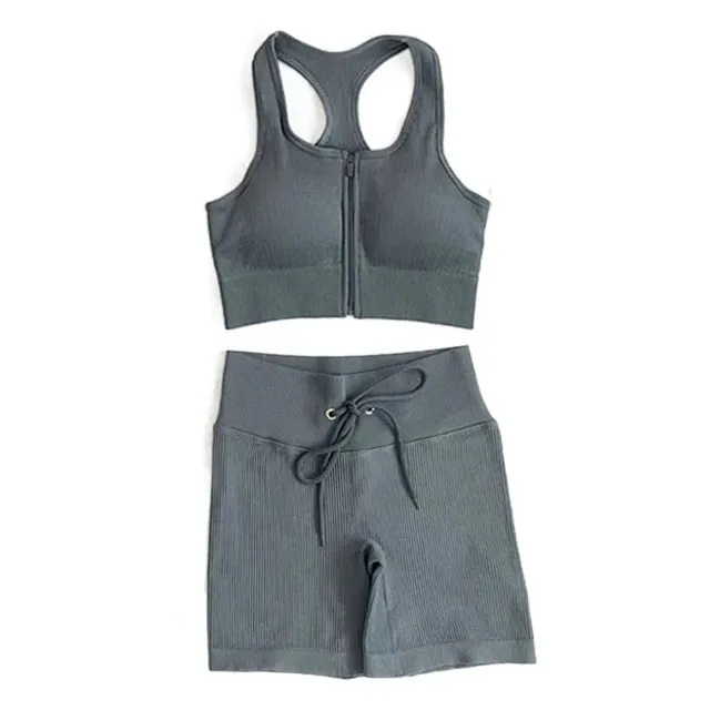 Seamless Yoga Set for Women - Workout Sportswear Gym Clothing (2/3/5PC)