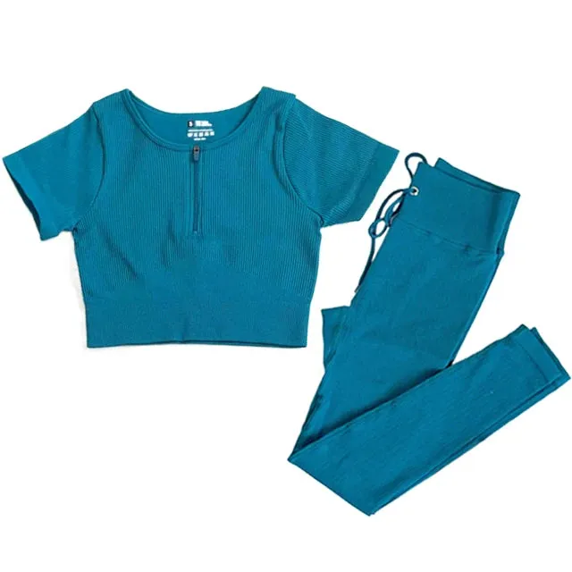 Seamless Yoga Set for Women - Workout Sportswear Gym Clothing (2/3/5PC)