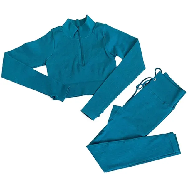 Seamless Yoga Set for Women - Workout Sportswear Gym Clothing (2/3/5PC)