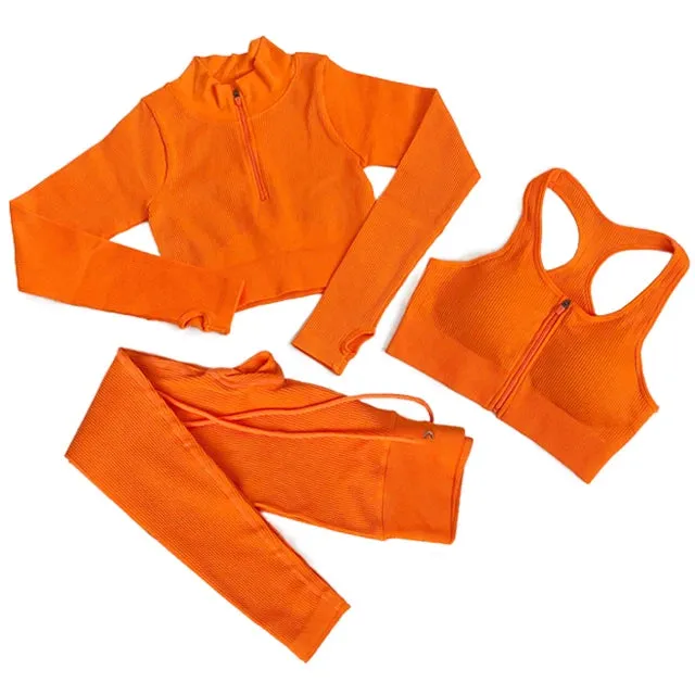 Seamless Yoga Set for Women - Workout Sportswear Gym Clothing (2/3/5PC)