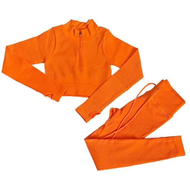 Seamless Yoga Set for Women - Workout Sportswear Gym Clothing (2/3/5PC)