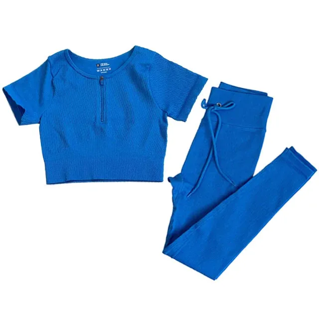Seamless Yoga Set for Women - Workout Sportswear Gym Clothing (2/3/5PC)