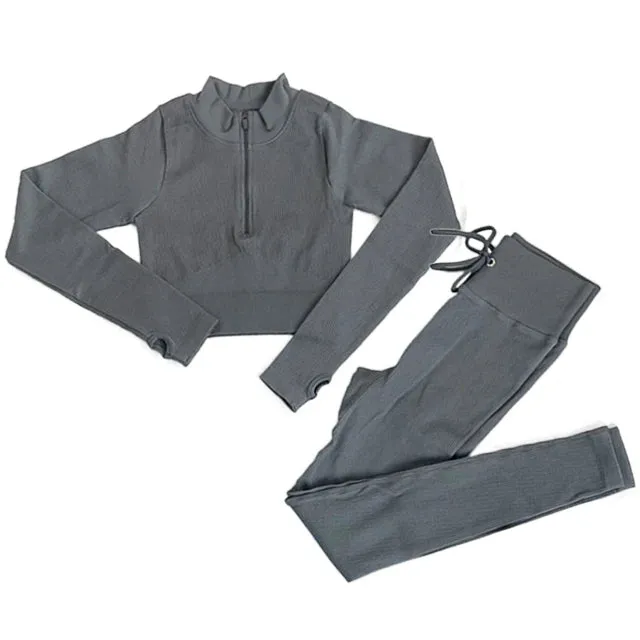 Seamless Yoga Set for Women - Workout Sportswear Gym Clothing (2/3/5PC)