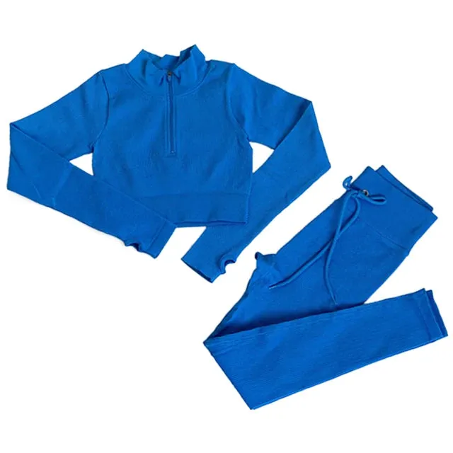 Seamless Yoga Set for Women - Workout Sportswear Gym Clothing (2/3/5PC)
