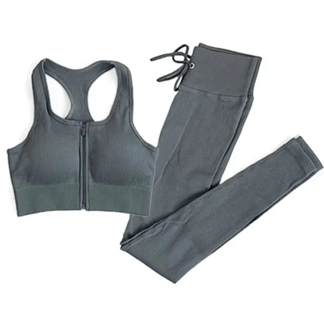 Seamless Yoga Set for Women - Workout Sportswear Gym Clothing (2/3/5PC)