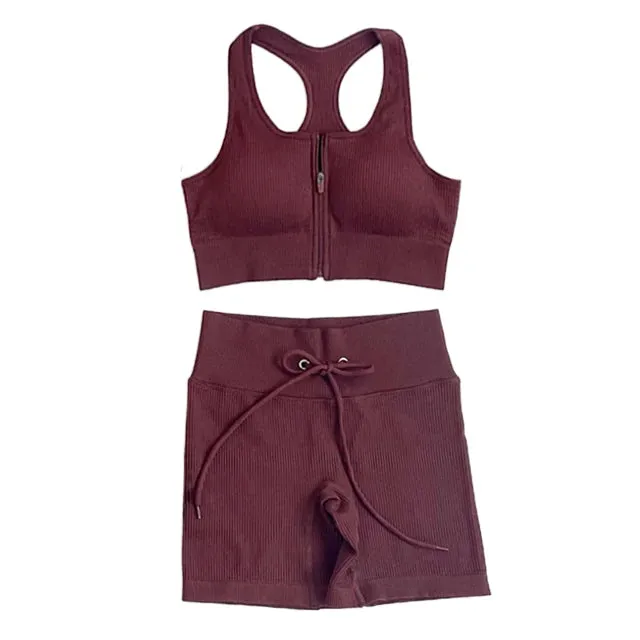 Seamless Yoga Set for Women - Workout Sportswear Gym Clothing (2/3/5PC)
