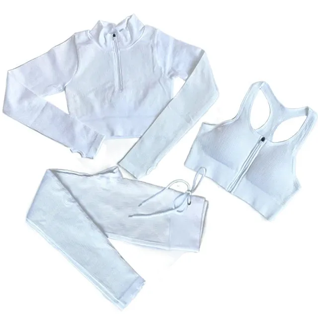 Seamless Yoga Set for Women - Workout Sportswear Gym Clothing (2/3/5PC)